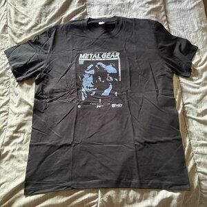 Metal Gear Solid Black Blue Graphic T Shirt Anime Video Games - Size XL XXL New